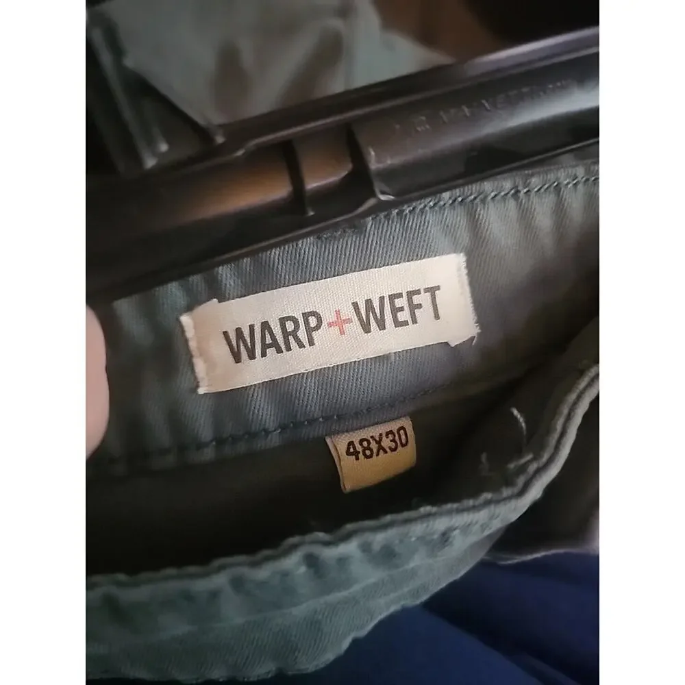 WARP + WEFT Dublin Relaxed Straight Olive Green Jeans Size 48x30 NWT‎ CR3 New